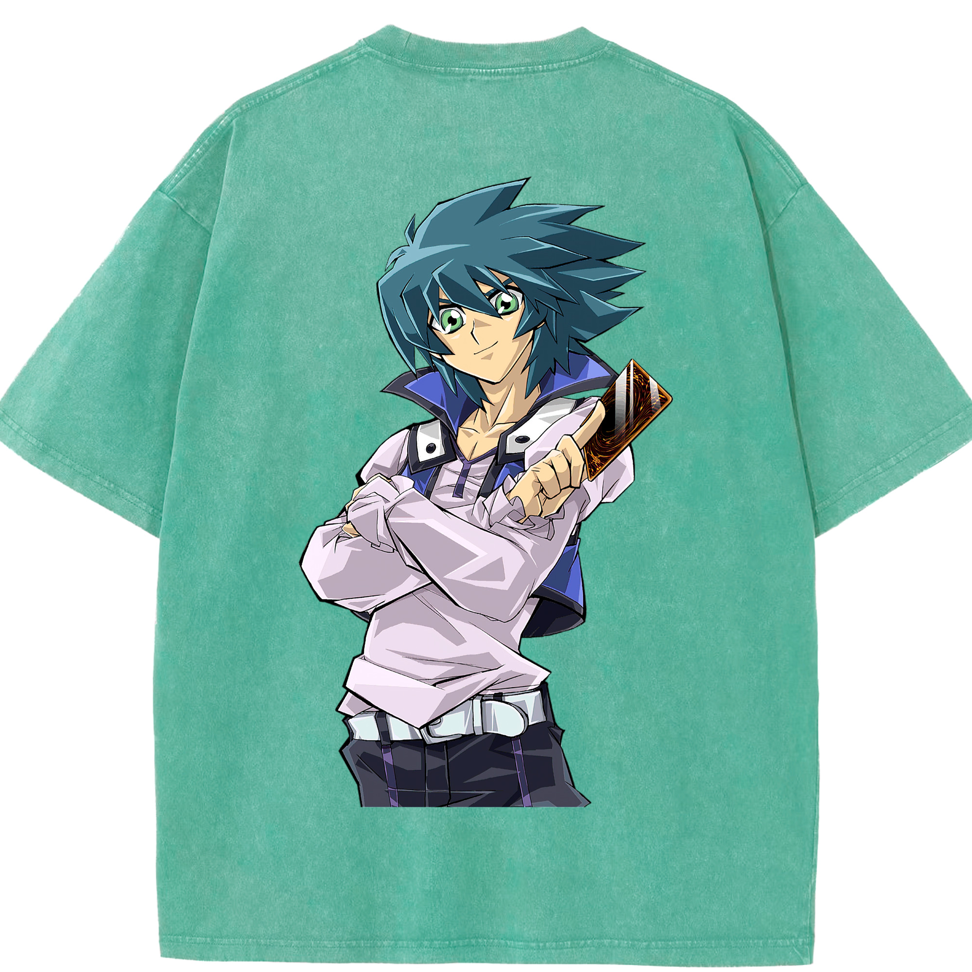 （画像用） 遊☆戯☆王 Yu-Gi-Oh! 綿100% ヴィンテージ風 半袖Tシャツ（背面プリント）